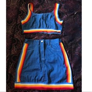 Rainbow 2 Piece Skirt Set 🌈